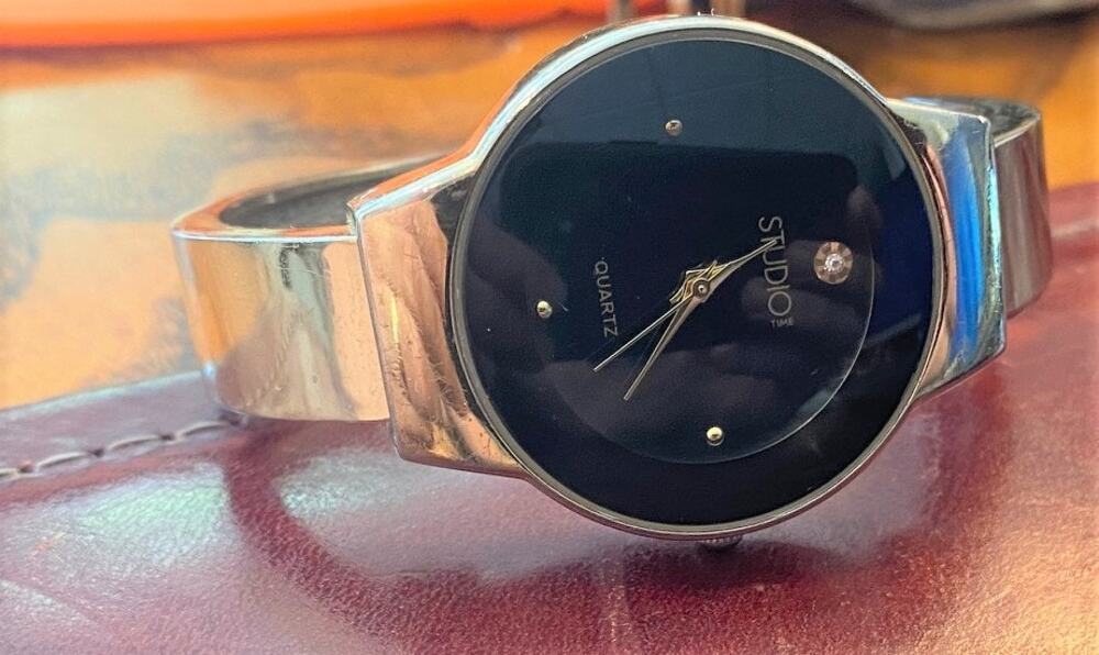 Women's 32mm Gold Tone Studio Time Bangle Bracelet Watch